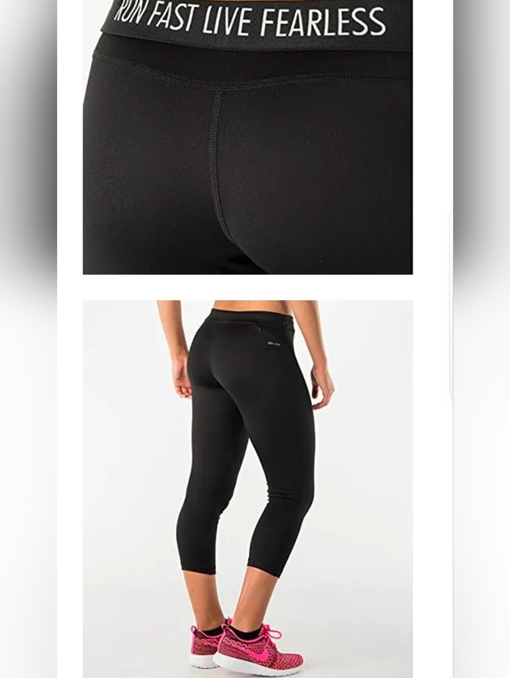 NIKE Women’s STAY WARM Relay Run/Yoga Capris-Black